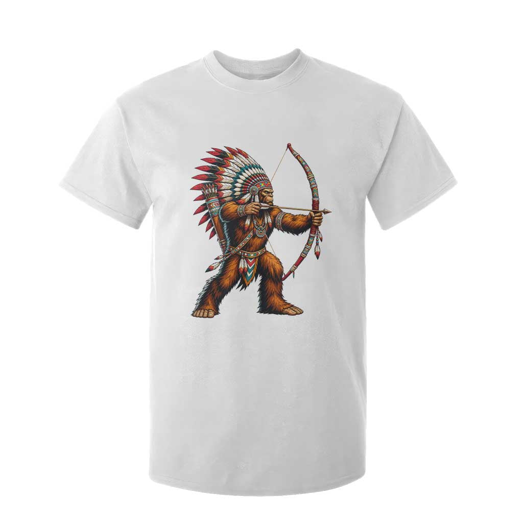 Native American Bigfoot Chief T Shirt For Kid Forest Warrior Pride Graphic