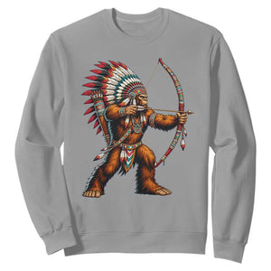 Native American Bigfoot Chief Sweatshirt Forest Warrior Pride Graphic