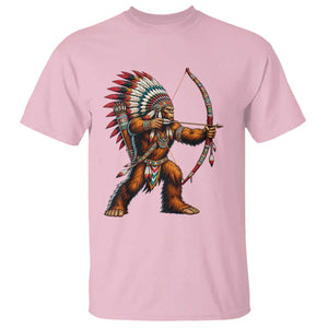 Native American Bigfoot Chief T Shirt Forest Warrior Pride Graphic