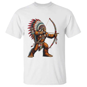 Native American Bigfoot Chief T Shirt Forest Warrior Pride Graphic