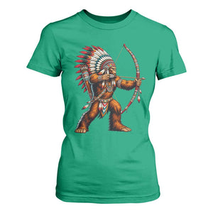 Native American Bigfoot Chief T Shirt For Women Forest Warrior Pride Graphic