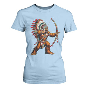 Native American Bigfoot Chief T Shirt For Women Forest Warrior Pride Graphic