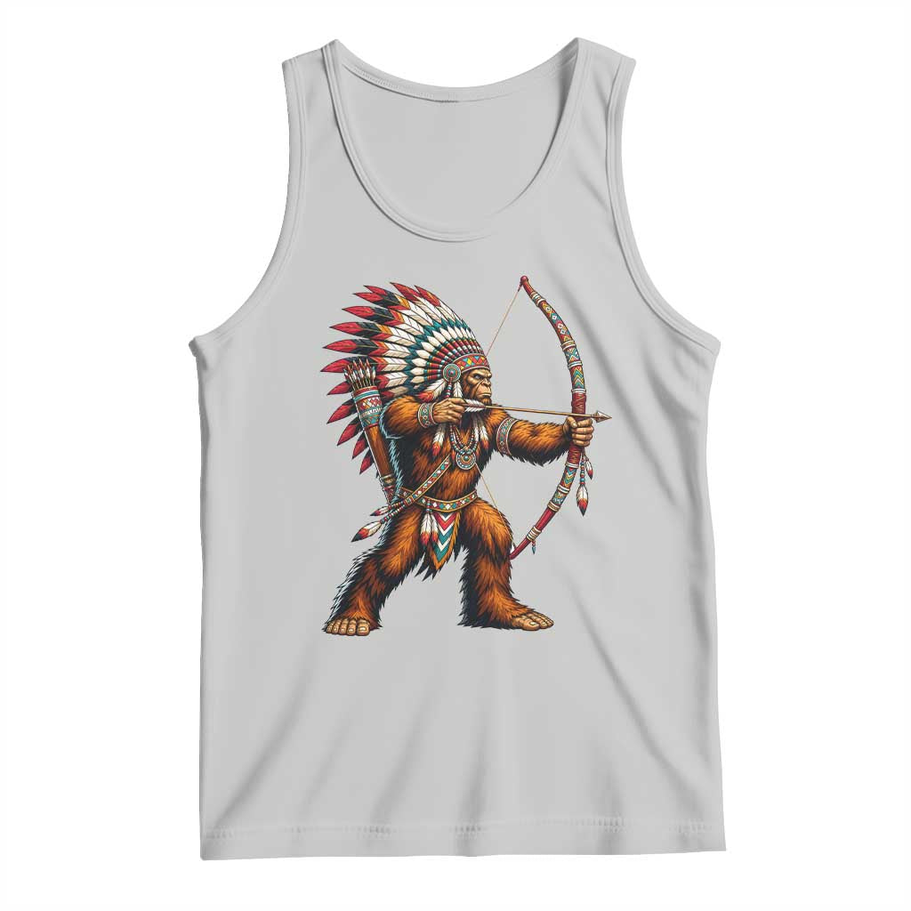 Native American Bigfoot Chief Tank Top Forest Warrior Pride Graphic