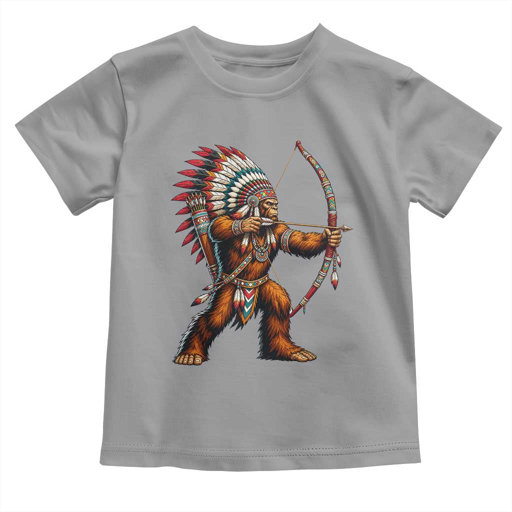 Native American Bigfoot Chief Toddler T Shirt Forest Warrior Pride Graphic
