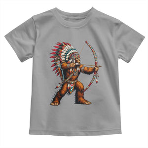 Native American Bigfoot Chief Toddler T Shirt Forest Warrior Pride Graphic