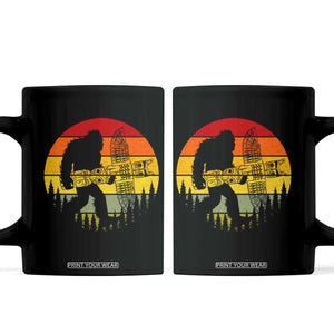 Vintage Pacific Northwest Bigfoot With Totem Pole Coffee Mug
