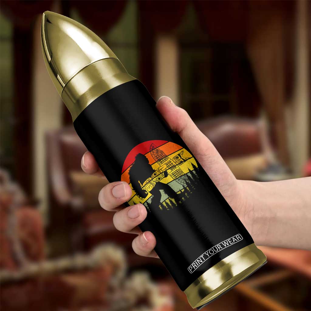 Vintage Pacific Northwest Bigfoot With Totem Pole Bullet Tumbler