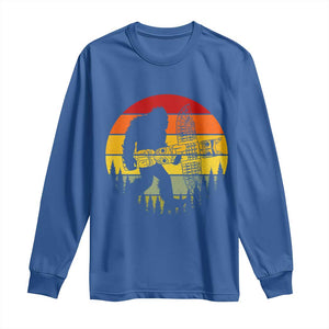 Vintage Pacific Northwest Bigfoot With Totem Pole Long Sleeve Shirt