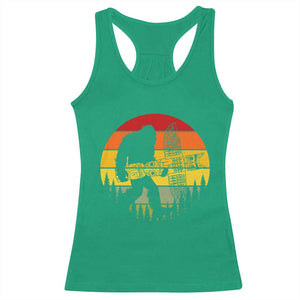 Vintage Pacific Northwest Bigfoot With Totem Pole Racerback Tank Top