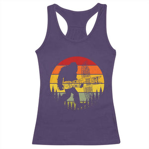 Vintage Pacific Northwest Bigfoot With Totem Pole Racerback Tank Top