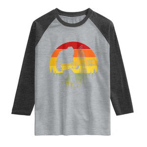 Vintage Pacific Northwest Bigfoot With Totem Pole Raglan Shirt