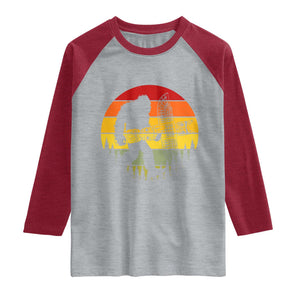Vintage Pacific Northwest Bigfoot With Totem Pole Raglan Shirt