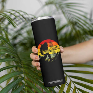 Vintage Pacific Northwest Bigfoot With Totem Pole Skinny Tumbler