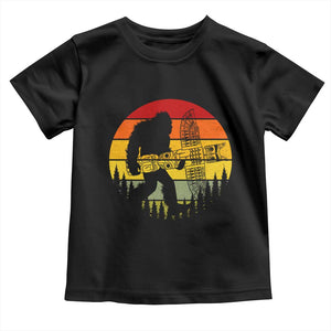 Vintage Pacific Northwest Bigfoot With Totem Pole Toddler T Shirt