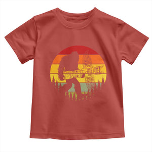 Vintage Pacific Northwest Bigfoot With Totem Pole Toddler T Shirt