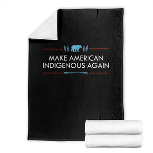 Make America Indigenous Again Throw Blanket Native Heritage Pride