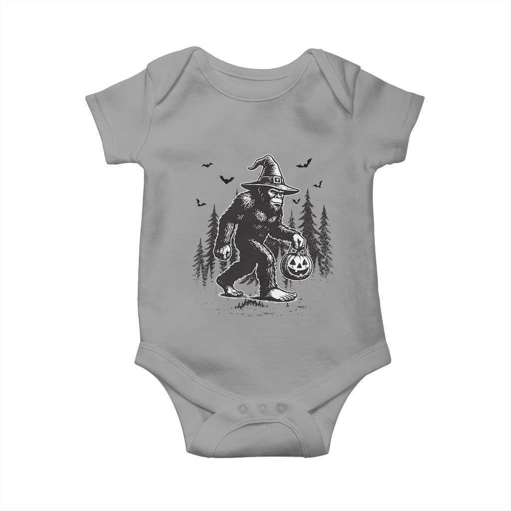 Funny Halloween Gift Baby Onesie Bigfoot Witch Costume TS12 Sport Gray Print Your Wear