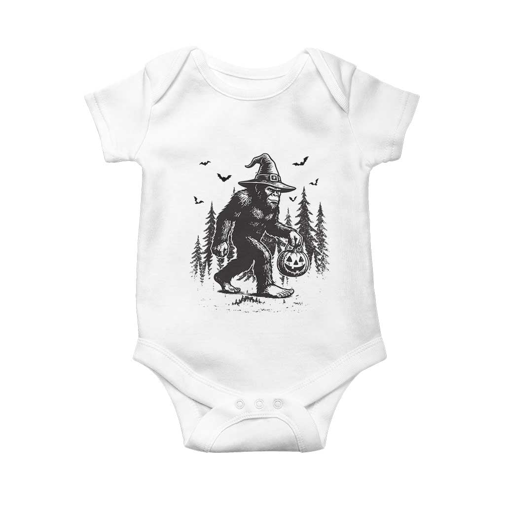 Funny Halloween Gift Baby Onesie Bigfoot Witch Costume TS12 White Print Your Wear