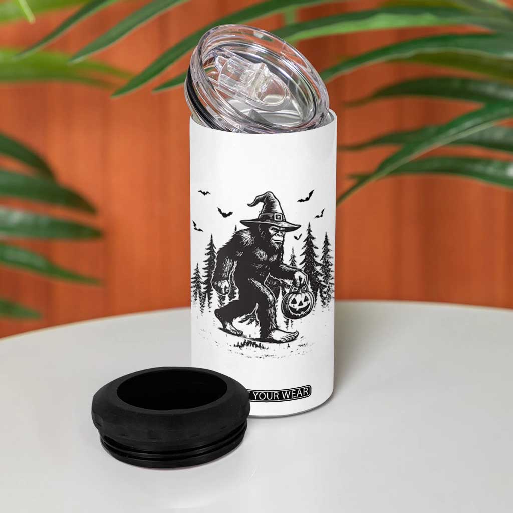 Funny Halloween Gift 4 in 1 Can Cooler Tumbler Bigfoot Witch Costume TS12 Print Your Wear