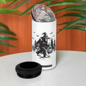 Funny Halloween Gift 4 in 1 Can Cooler Tumbler Bigfoot Witch Costume TS12 Print Your Wear