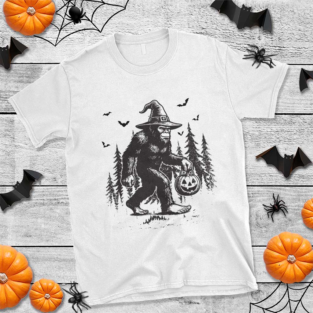 Funny Halloween Gift T Shirt Bigfoot Witch Costume TS12 White Print Your Wear