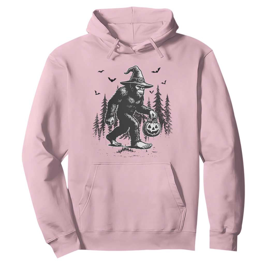 Funny Halloween Gift Hoodie Bigfoot Witch Costume TS12 Light Pink Print Your Wear