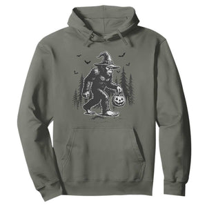 Funny Halloween Gift Hoodie Bigfoot Witch Costume TS12 Military Green Print Your Wear