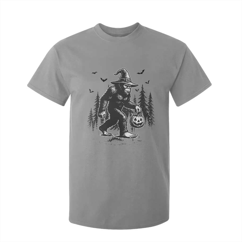 Funny Halloween Gift T Shirt For Kid Bigfoot Witch Costume TS12 Sport Gray Print Your Wear