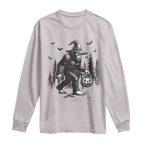 Funny Halloween Gift Long Sleeve Shirt Bigfoot Witch Costume TS12 Ice Gray Print Your Wear