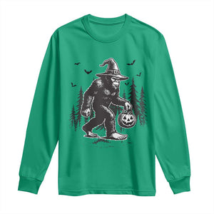 Funny Halloween Gift Long Sleeve Shirt Bigfoot Witch Costume TS12 Irish Green Print Your Wear