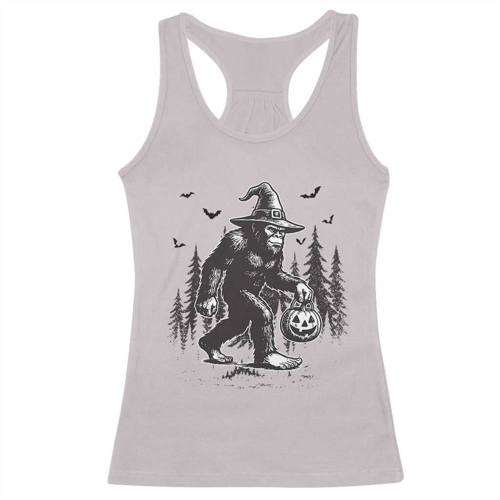 Funny Halloween Gift Racerback Tank Top Bigfoot Witch Costume TS12 Ice Gray Print Your Wear