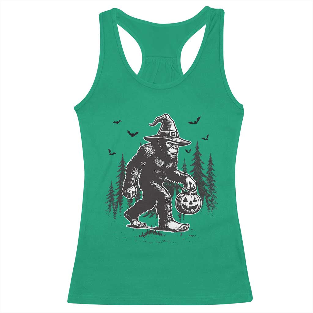 Funny Halloween Gift Racerback Tank Top Bigfoot Witch Costume TS12 Irish Green Print Your Wear