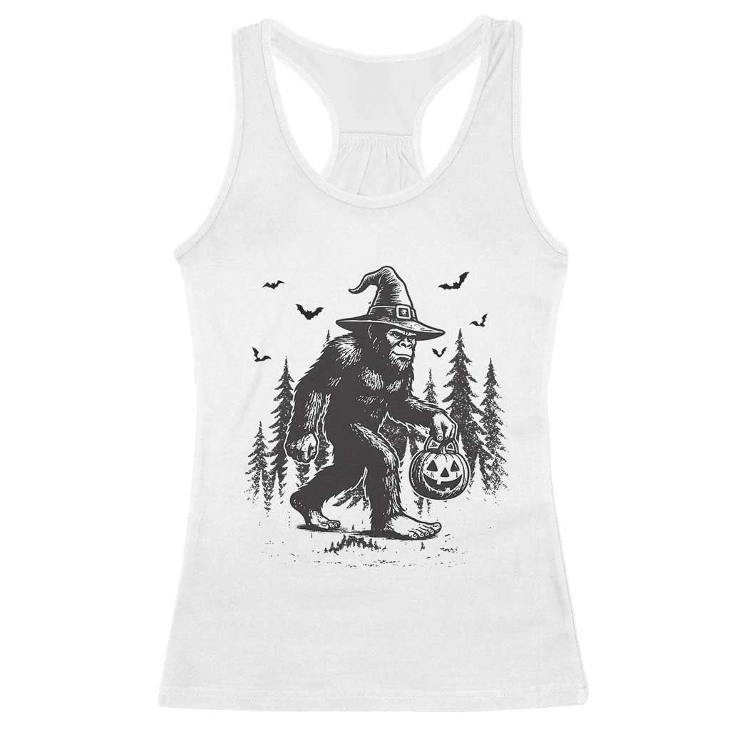 Funny Halloween Gift Racerback Tank Top Bigfoot Witch Costume TS12 White Print Your Wear