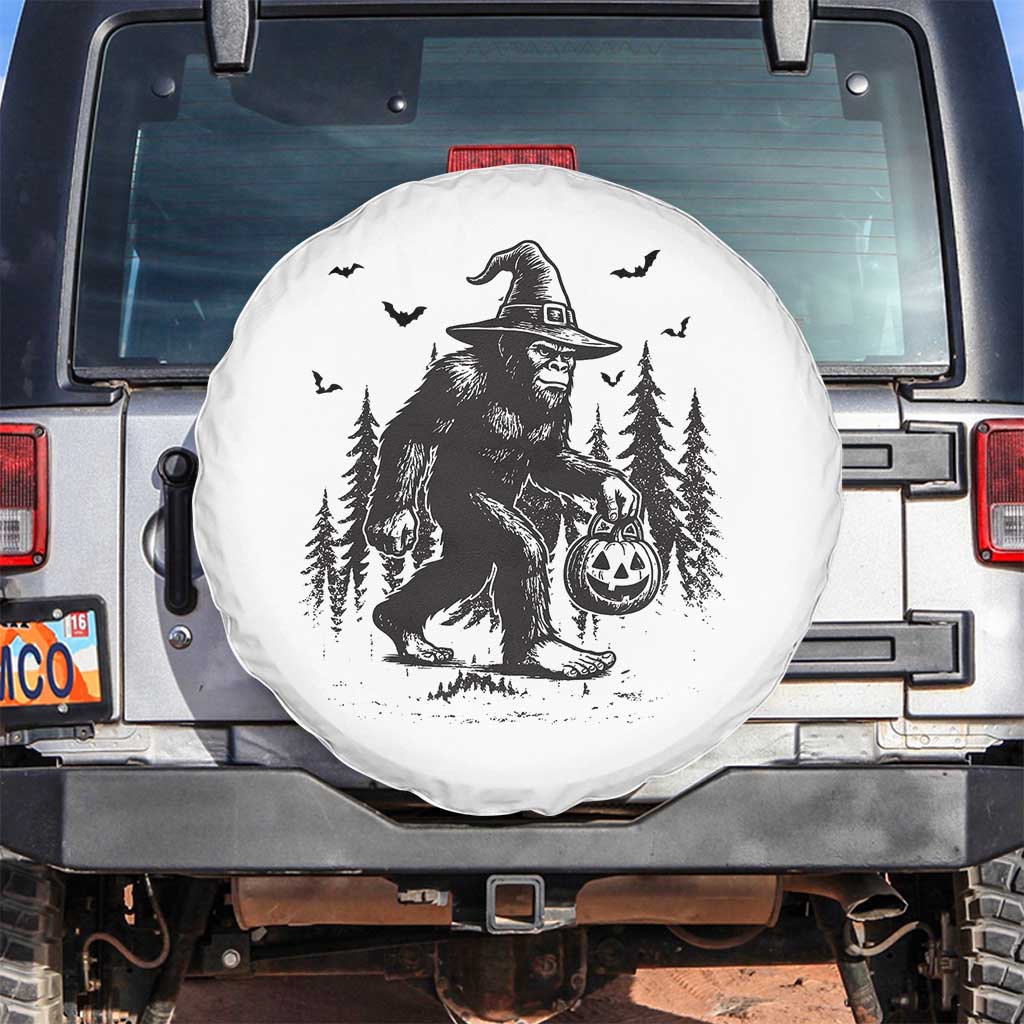Funny Halloween Gift Spare Tire Cover Bigfoot Witch Costume TS12 No hole White Print Your Wear