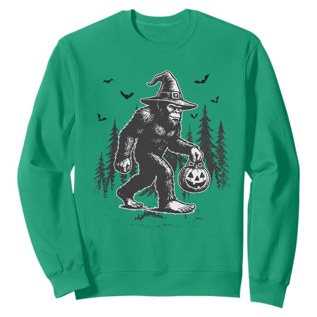 Funny Halloween Gift Sweatshirt Bigfoot Witch Costume TS12 Irish Green Print Your Wear