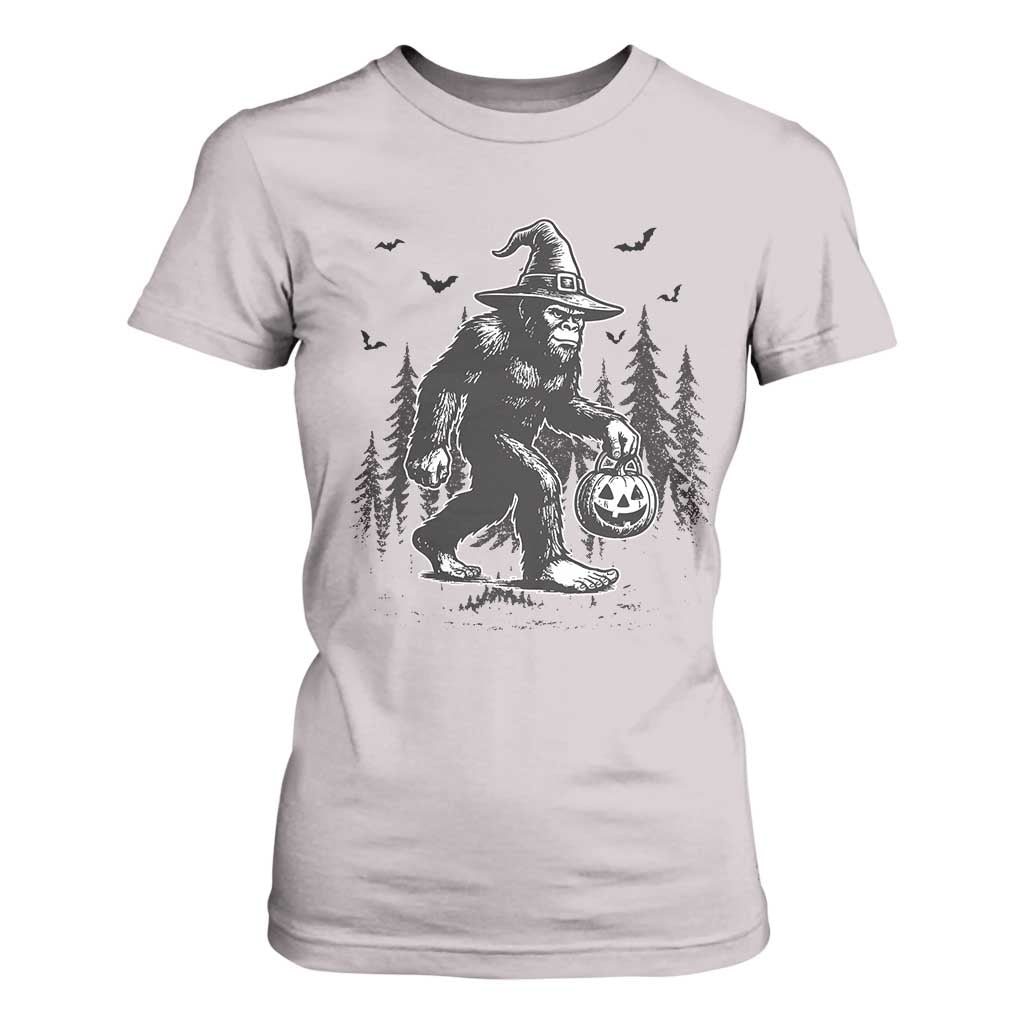 Funny Halloween Gift T Shirt For Women Bigfoot Witch Costume TS12 Ice Gray Print Your Wear