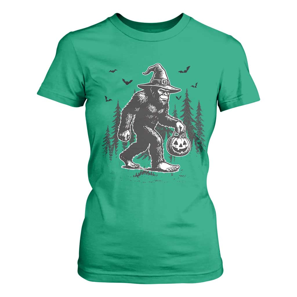 Funny Halloween Gift T Shirt For Women Bigfoot Witch Costume TS12 Irish Green Print Your Wear