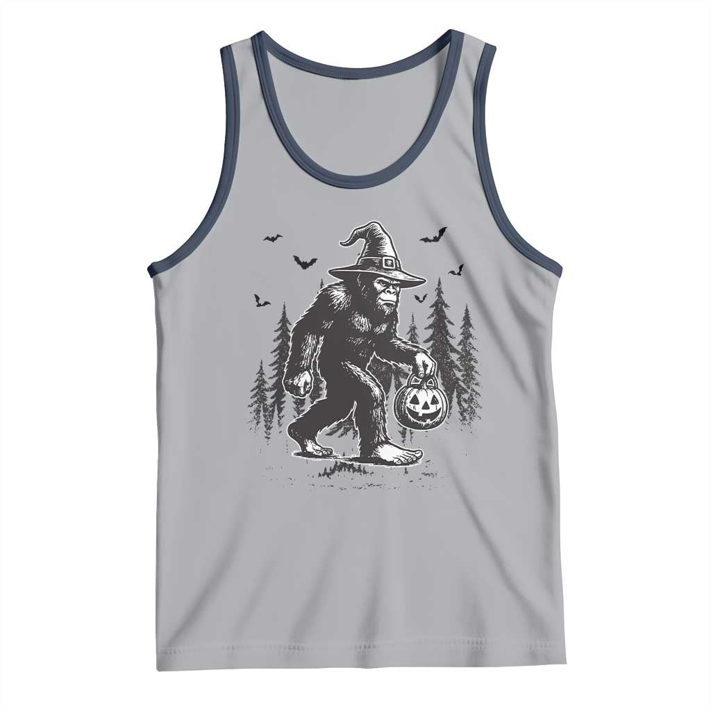 Funny Halloween Gift Tank Top Bigfoot Witch Costume TS12 Athletic Heather Navy Print Your Wear