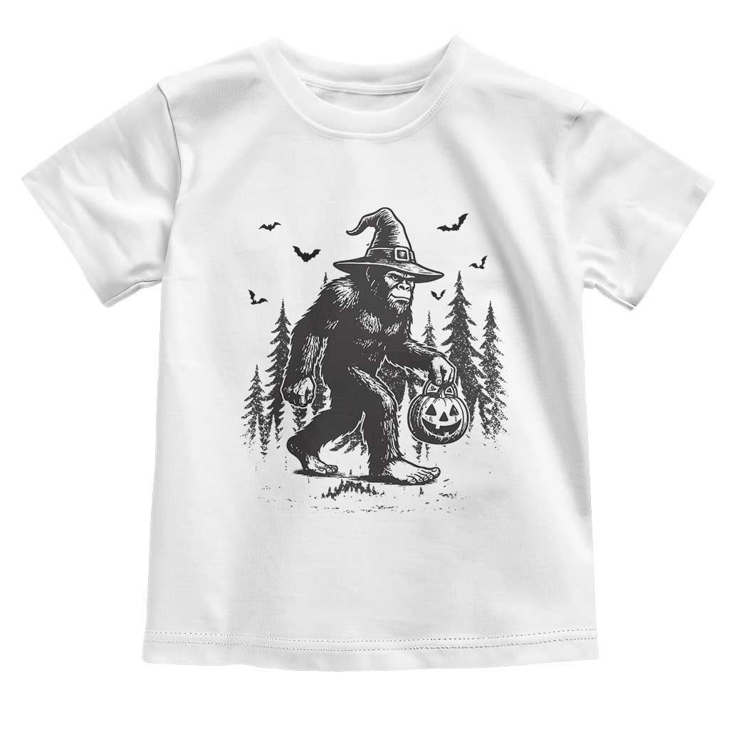 Funny Halloween Gift Toddler T Shirt Bigfoot Witch Costume TS12 White Print Your Wear
