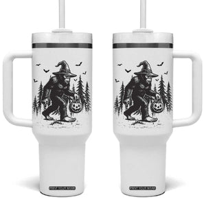 Funny Halloween Gift Tumbler With Handle Bigfoot Witch Costume TS12 One Size: 40 oz White Print Your Wear