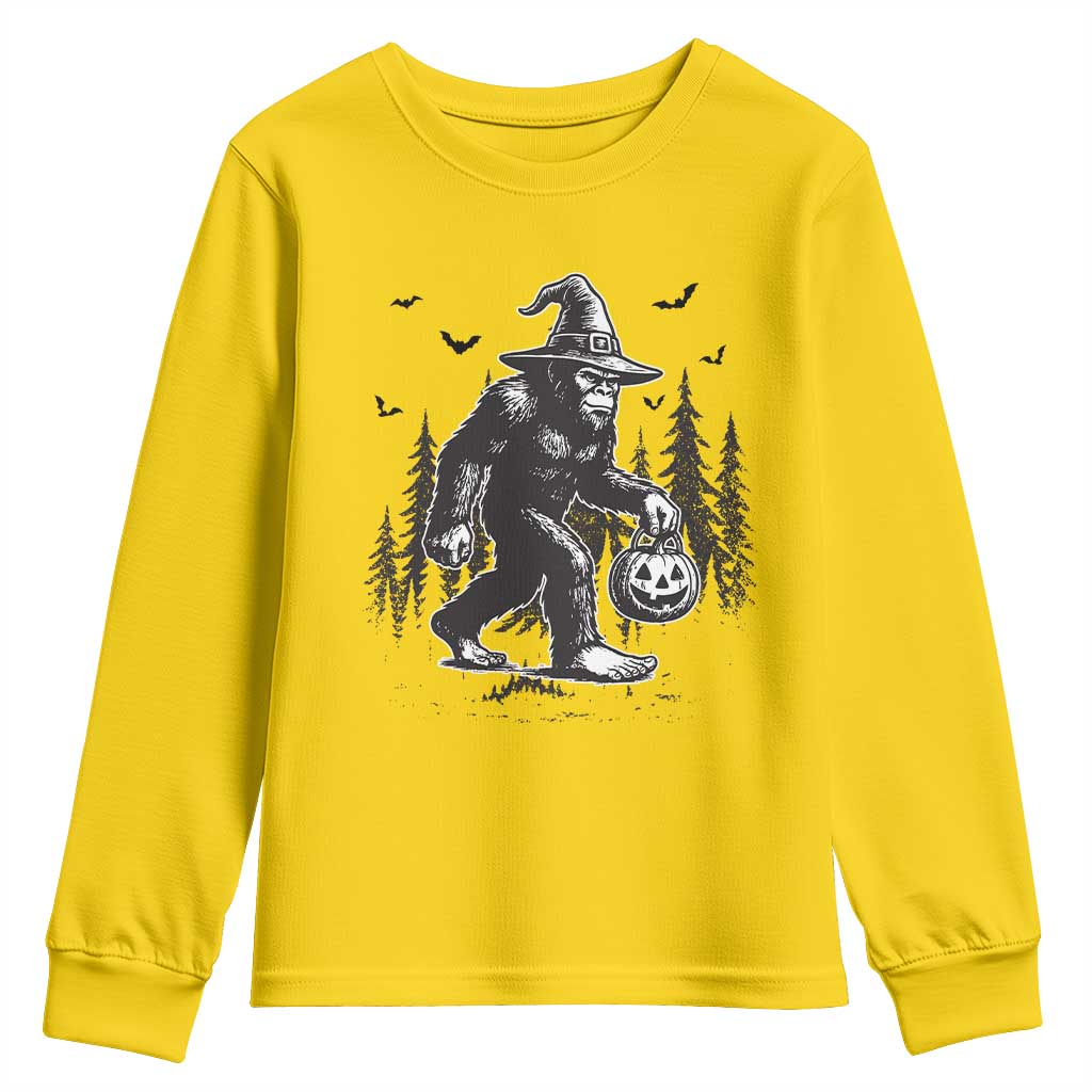 Funny Halloween Gift Youth Sweatshirt Bigfoot Witch Costume TS12 Daisy Print Your Wear