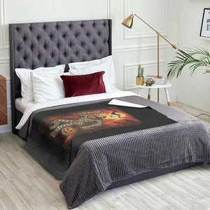 Halloween Mummy Bigfoot Throw Blanket Funny Cryptid Gift TS12 Print Your Wear