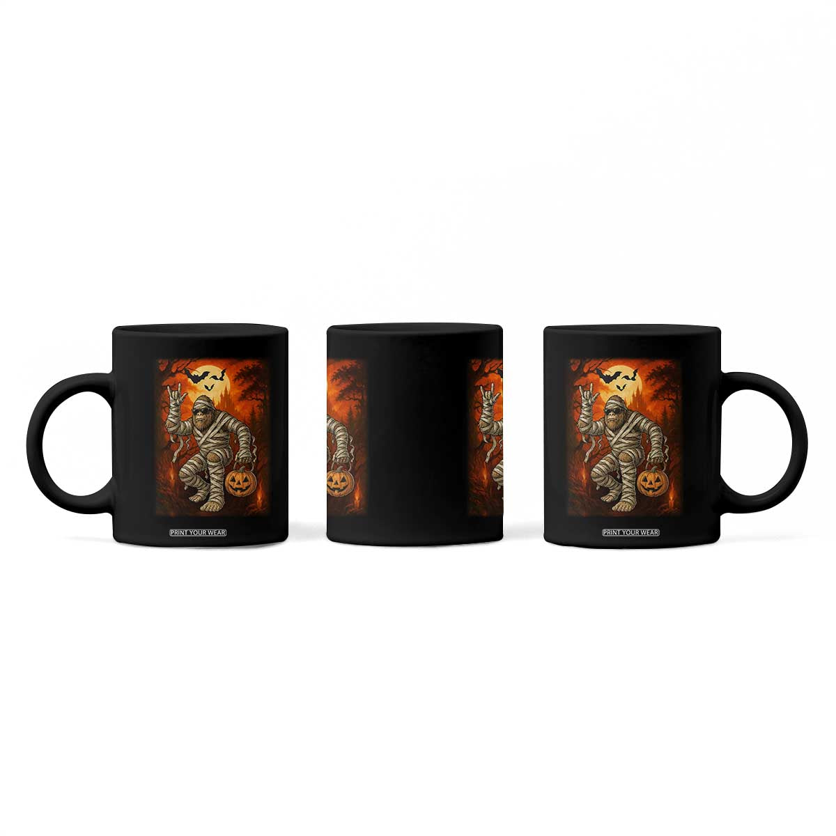 Halloween Mummy Bigfoot Coffee Mug Funny Cryptid Gift TS12 Print Your Wear