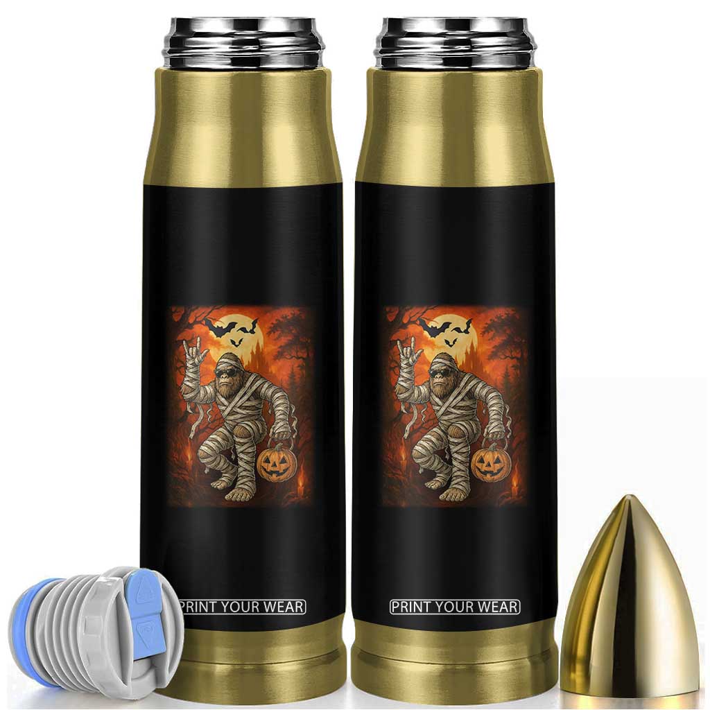 Halloween Mummy Bigfoot Bullet Tumbler Funny Cryptid Gift TS12 Black Print Your Wear