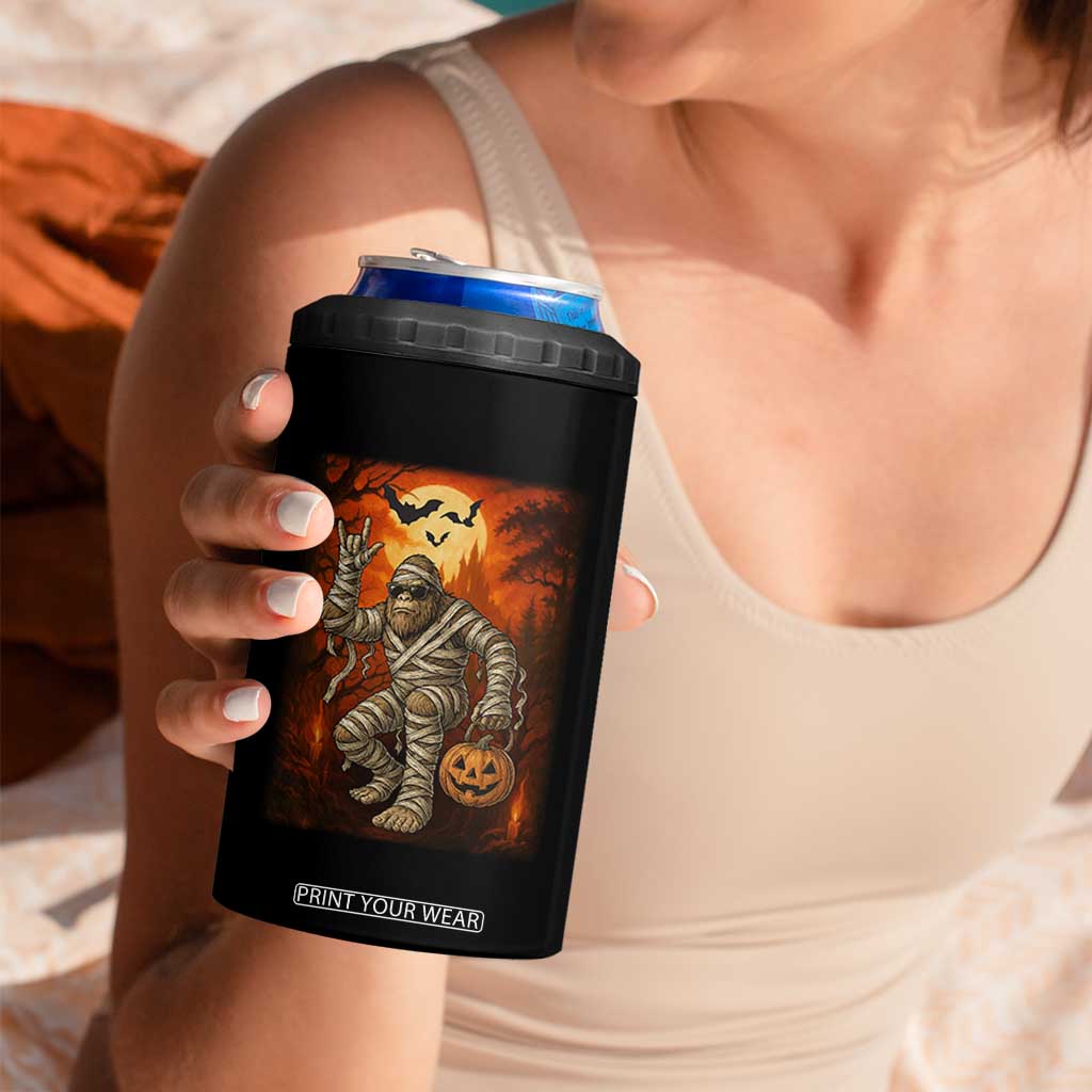 Halloween Mummy Bigfoot 4 in 1 Can Cooler Tumbler Funny Cryptid Gift TS12 Print Your Wear