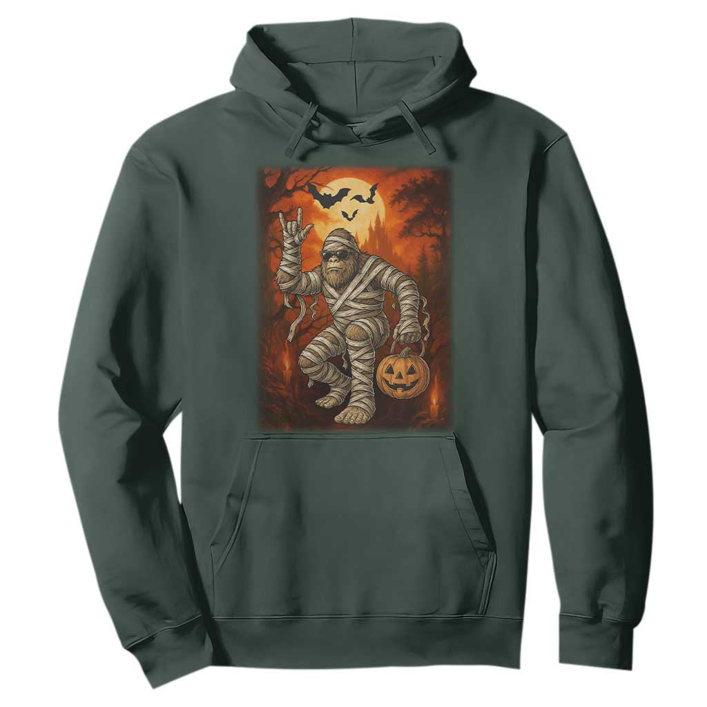 Halloween Mummy Bigfoot Hoodie Funny Cryptid Gift TS12 Dark Forest Green Print Your Wear