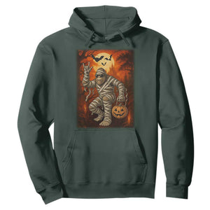 Halloween Mummy Bigfoot Hoodie Funny Cryptid Gift TS12 Dark Forest Green Print Your Wear