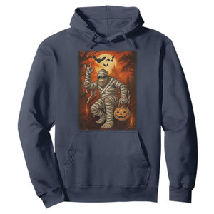 Halloween Mummy Bigfoot Hoodie Funny Cryptid Gift TS12 Navy Print Your Wear