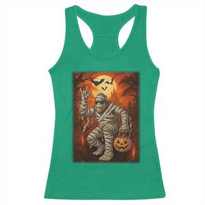 Halloween Mummy Bigfoot Racerback Tank Top Funny Cryptid Gift TS12 Irish Green Print Your Wear