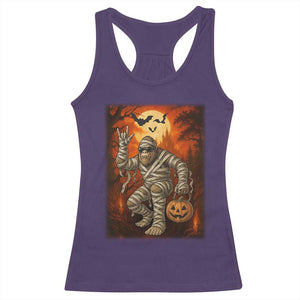 Halloween Mummy Bigfoot Racerback Tank Top Funny Cryptid Gift TS12 Purple Print Your Wear